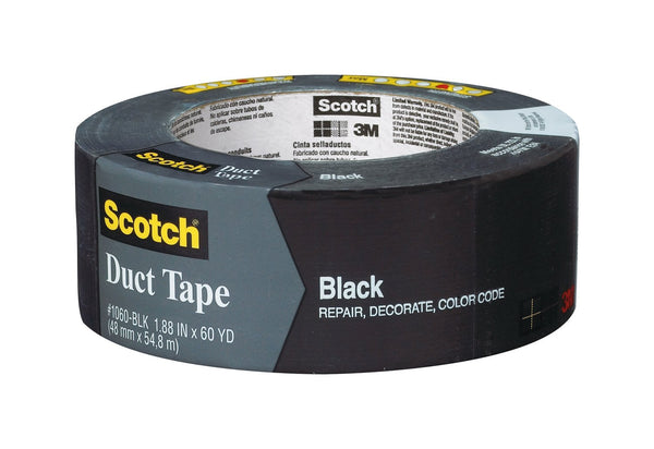 Scotch 3960-BK Multi-Purpose Duct Tape, 1.88" x 60 Yard, Black