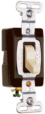Pass & Seymour Heavy Duty Single Pole Toggle Switch, 20A, Ivory