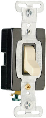 Pass & Seymour Commerical Toggle Switch, 15A, Ivory