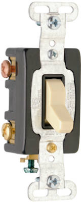 Pass & Seymour Commerical 3-Way Toggle Switch, 15A, Ivory