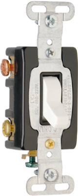 Pass & Seymour Commercial 3-Way Toggle Switch, 15A, White