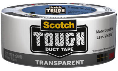 Scotch 2120-C Transparent Duct Tape, 1.88" x 20 Yd