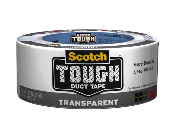 Scotch 2120-C Transparent Duct Tape, 1.88" x 20 Yd