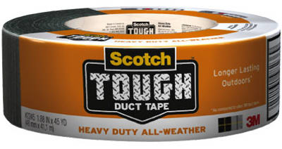 Scotch 2245-A Heavy Duty All-Weather Duct Tape, 1.88" x 45 Yd, Gray/Silver