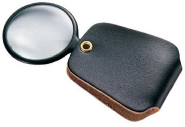 General Tools 532 Pocket Magnifier with Vinyl Case, 2.5 Power, 4" Focal Length
