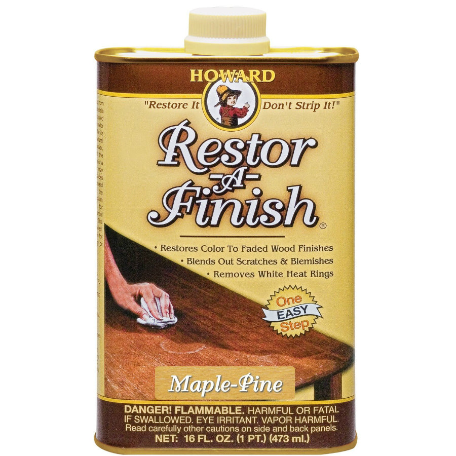 Howard RF2016 Restor-A-Finish Wood Finish Restorer, Maple Pine, 16 Oz