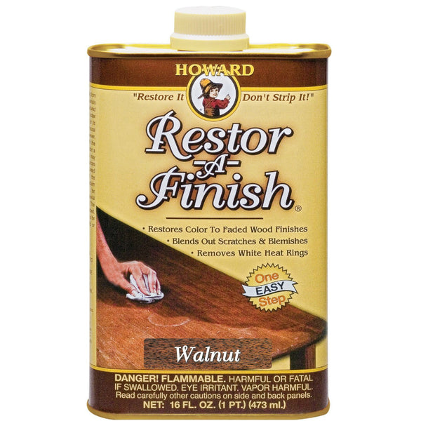 Howard RF4016 Restor-A-Finish® Wood Finish Restorer, Walnut, 16 Oz