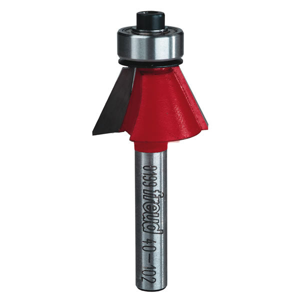 Freud 40-102 Chamfer Router Bit with 1/4 Inch Shank, 25 Degree, 15/16 Inch Dia.