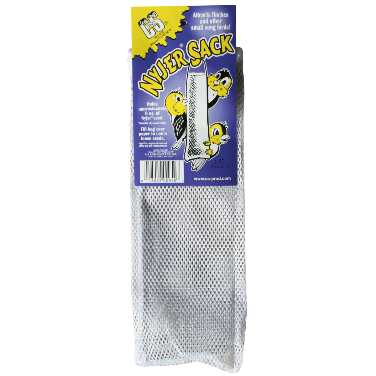 C&S® 950 Heavy Duty Nyjer® Sack Wild Bird Feeder, Holds 8 Oz