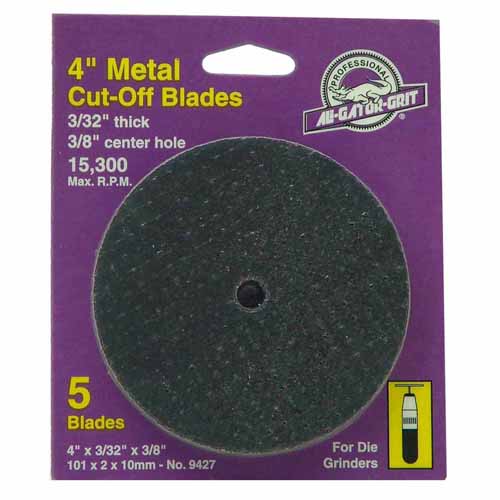 Gator 9427 Metal Cut-Off Blade, 4" x 3/32" x 3/8"