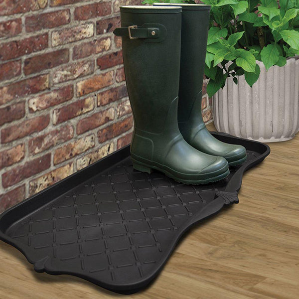 Multy Home MT1000019 Boot/Shoe Mat, Black, 15 inch x 30 inch