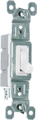 Pass & Seymour 660WGCP8 TradeMaster Grounding Toggle Switch, 15A, White