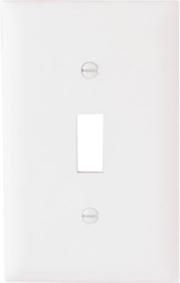 Pass & Seymour TradeMaster Toggle Wall Plate, 1 Gang, White