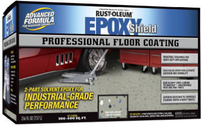 Epoxy Shield Professional Floor Coating Kit, 2 Gallon, Silver Gray