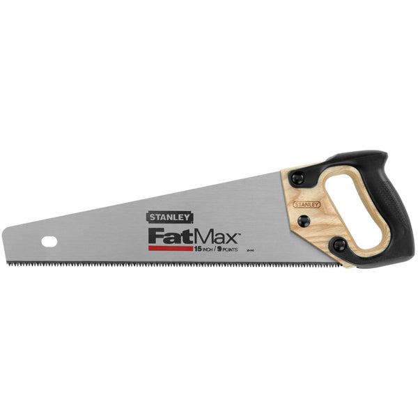 Stanley® 20-045 FatMax® SharpTooth™ Handsaw with Ergonomic Grip, 15" Panel Saw
