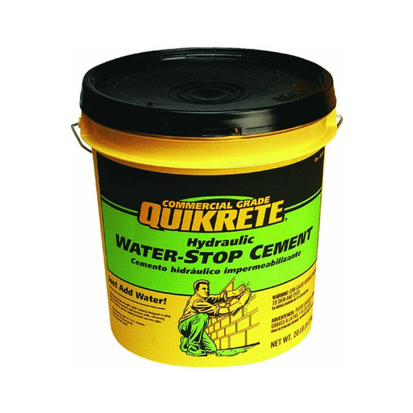 Quikrete® 112620 Commercial Grade Hydraulic Water-Stop Cement, 20 Lbs