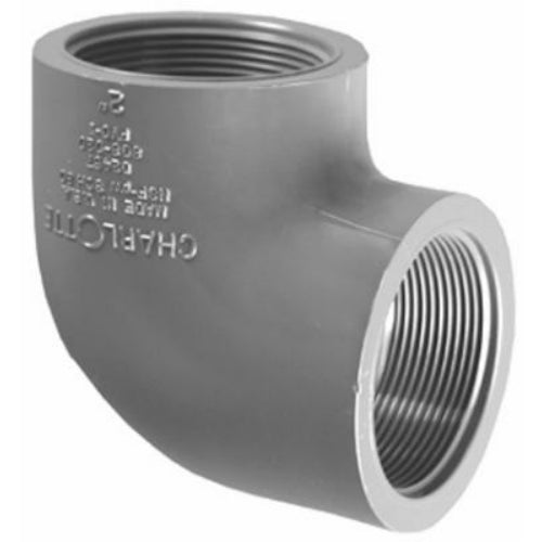 Charlotte Pipe® PVC-08302-1000HA Schedule 80 Elbow, 90 degree, FPT x FPT, 1/2"