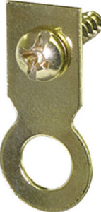 Hillman Fasteners 122225 Small Flat & D-Ring Hangers, Brass, 4-Pack