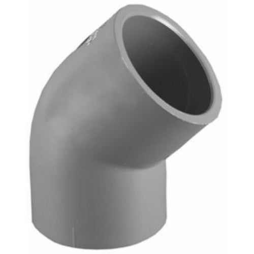 Charlotte Pipe® PVC-08309-1800HA Schedule 80 Elbow, 1-1/2", Slip x Slip, 45-Deg