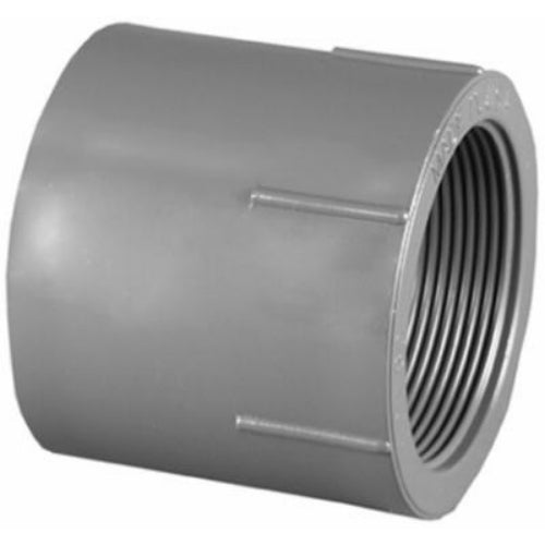 Charlotte Pipe® PVC-08101-1400HA Schedule 80 Female Pipe Thread Adapter, 1",Gray