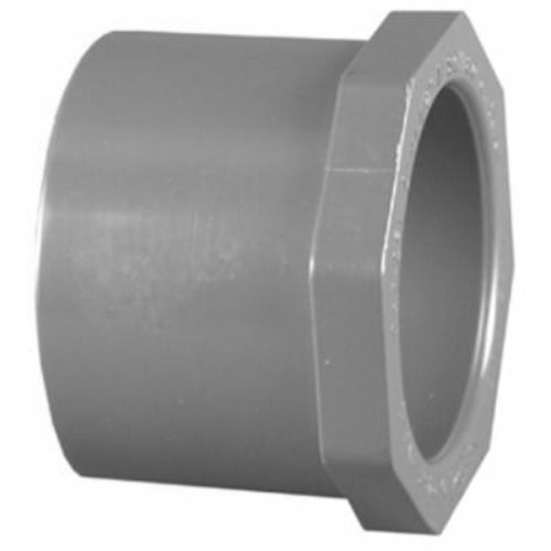 Charlotte Pipe® PVC-08107-1200HA Schedule 80 Reducer Bushing, 3/4" x 1/2", Gray