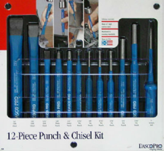 Dasco Pro 88 Punch and Chisel Kit, High Carbon Steel, 12-Piece