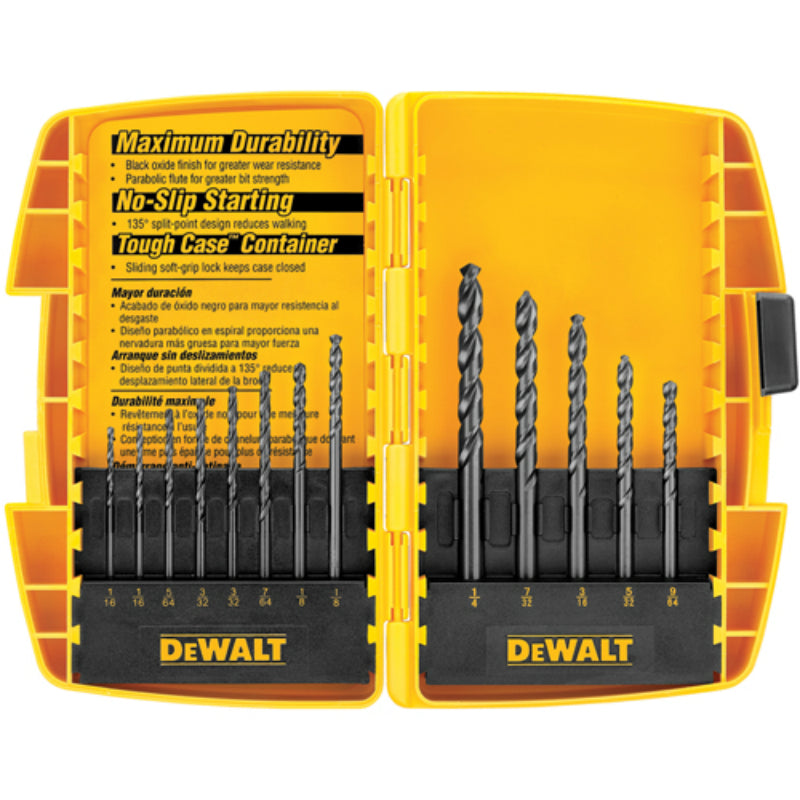 DeWalt® DW1163 Black Oxide Drill Bit Set, 13-Piece