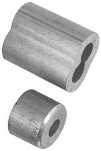 National Hardware® N283-895 Ferrules & Stops, 5/32", Aluminum, 2-Pack