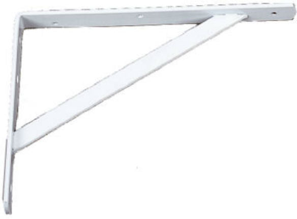 Knape & Vogt® 208-WH-300 Heavy Duty "L" Bracket, 12'', White