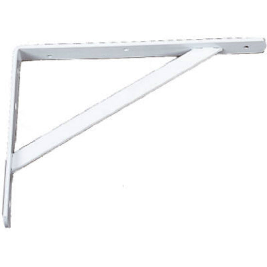 Knape & Vogt® 208-WH-500 Epoxy Coated Heavy Duty "L" Bracket, 20'', White