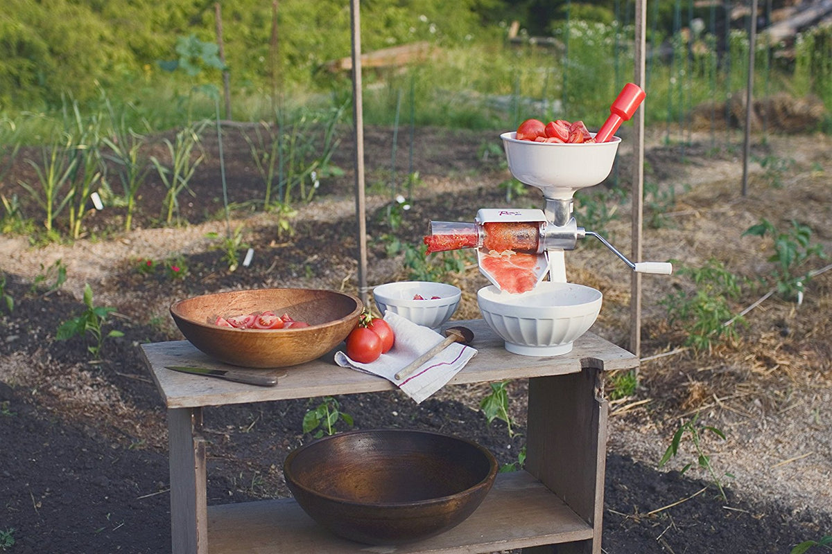 Weston Metal Tomato Strainer, 1 Gallon Hopper, Stainless Steel