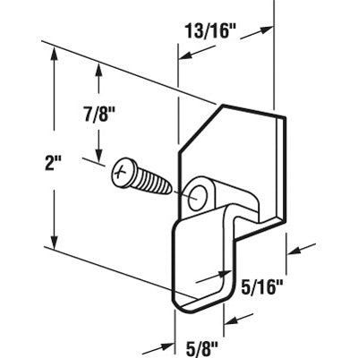 Slide-Co 16131 Adjustable Wardrobe Door Side Mount Nylon Guide