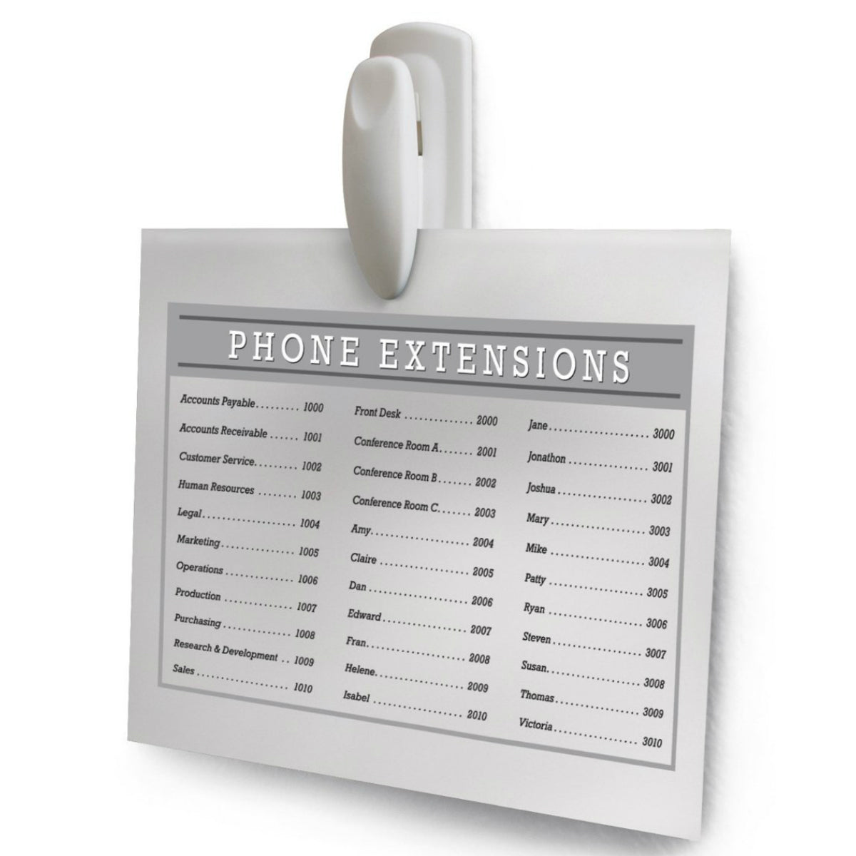 Command 17005 Spring Clip with Adhesive Strips, White, 1 Clip & 2 Strips