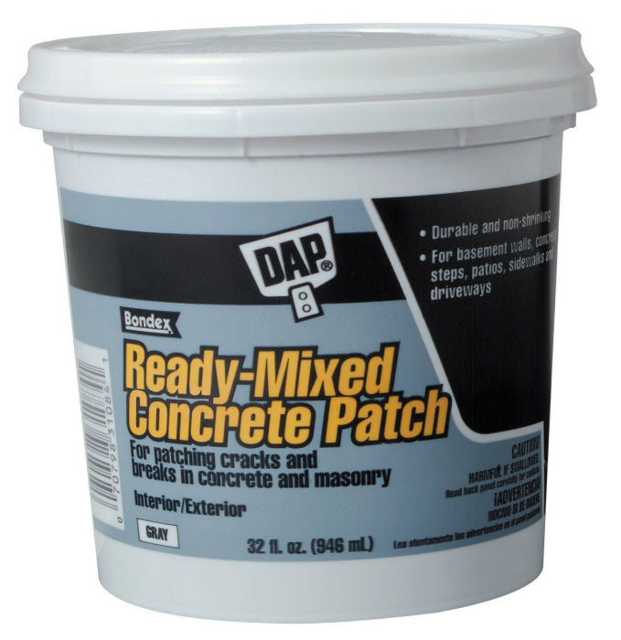 Dap® 31084 Ready Mixed Concrete & Mortar Patch, 1 Qt, Gray