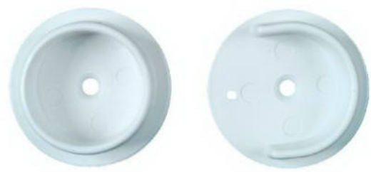 National Hardware® N154-567 Plastic Closet Pole Socket Set, 1-3/8", White