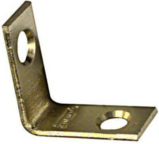 National Hardware® N190-819 Corner Irons with Screws, 1" x 1/2", Bright Brass, 4-Pack