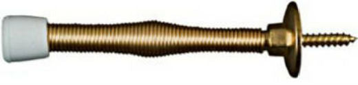 National Hardware® N126-607 Spring Door Stop, 3", Bright Brass, 2-Pack