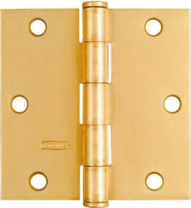 National Hardware® N176-628 Residential Hinge, 3-1/2", Dull Brass, 2-Pack