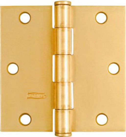National Hardware® N176-628 Residential Hinge, 3-1/2", Dull Brass, 2-Pack