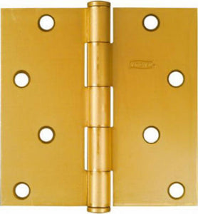 National Hardware® N176-644 Residential Door Hinge, 4" x 4", Dull Brass