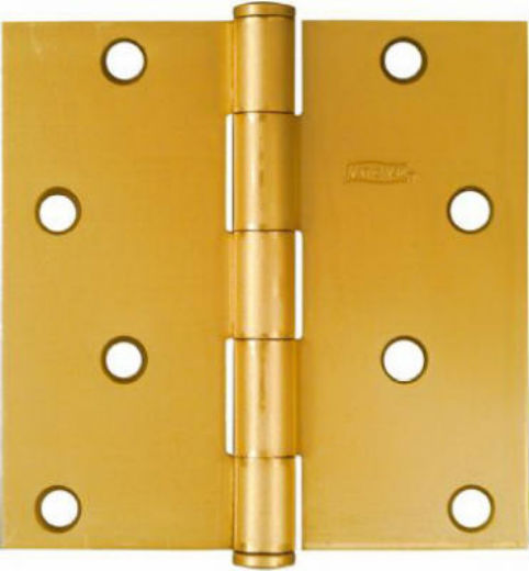 National Hardware® N176-644 Residential Door Hinge, 4" x 4", Dull Brass