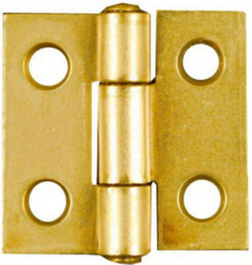 National Hardware® N145-946 Non-Removable Pin Hinge, 1", Brass, 2-Pack