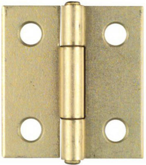 National Hardware® N146-068 Non-Removable Pin Hinge, 1-1/2", Brass, 2-Pack
