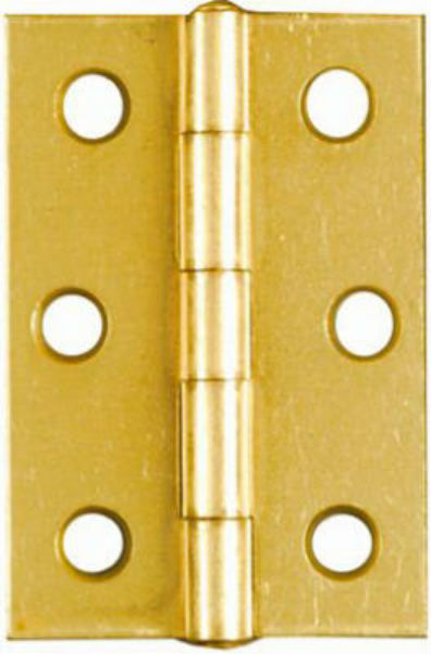National Hardware® N146-290 Light Narrow Hinge, Dull Brass, 2-Pack