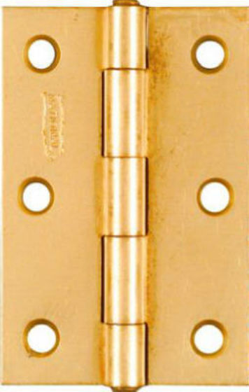 National Hardware® N146-399 Light Narrow Hinge, Dull Brass, 3" x 2", 2-Pack