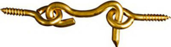 National Hardware® N118-083 Hooks & Eye, 1-1/2", Solid Brass, 2-Pack