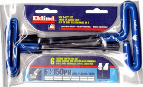 Eklind® 55166 Metric Cushion Grip T-Handle Hex Key Set, 6-Piece
