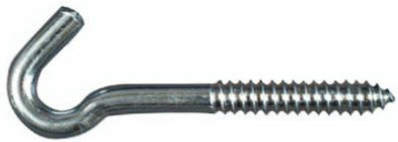 National Hardware® N220-830 Heavy-Duty Screw Hook, 3/8" x 4-1/2", Zinc Plated