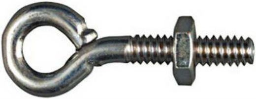 National Hardware® N221-051 Eye Bolt, 3/16" x 1.5", Zinc Plated
