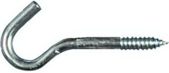National Hardware® N220-889 Screw Hook, 3/8" x 4-7/8", Zinc Plated